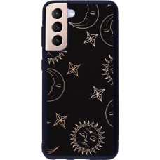 Coque Samsung Galaxy S21 5G - Silicone rigide noir Suns and Moons