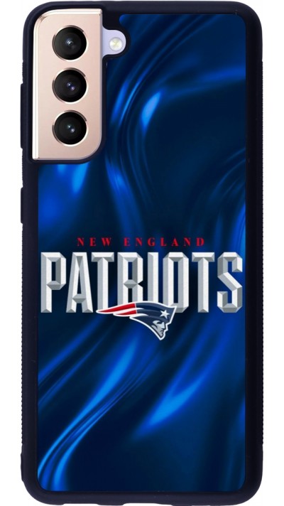 Coque Samsung Galaxy S21 5G - Silicone rigide noir Super Bowl 26 Patriots 2