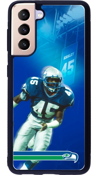 Coque Samsung Galaxy S21 5G - Silicone rigide noir Super Bowl 26 Seattle 1