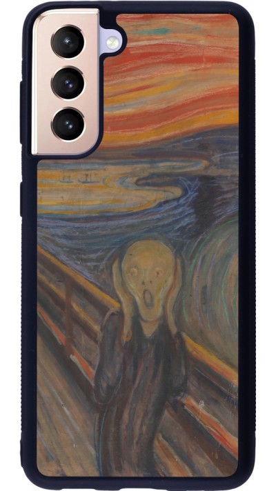 Samsung Galaxy S21 5G Case Hülle - Silikon schwarz Kunstbild - Der Schrei - Edvard Munch