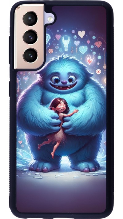 Coque Samsung Galaxy S21 5G - Silicone rigide noir Valentine 2024 Fluffy Love