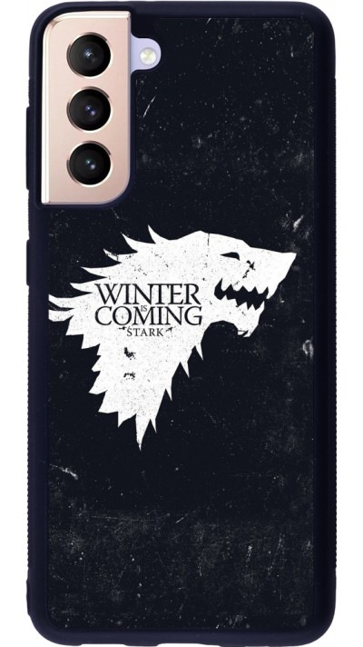 Coque Samsung Galaxy S21 5G - Silicone rigide noir Winter is coming Stark