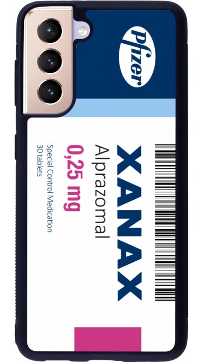 Coque Samsung Galaxy S21 5G - Silicone rigide noir Xanax Alprazolam 2025