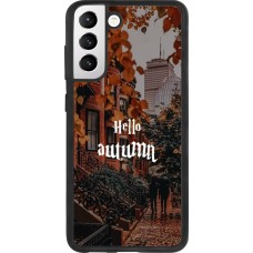 Coque Samsung Galaxy S21 FE 5G - Silicone rigide noir Autumn 25 Hello autumn