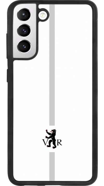 Samsung Galaxy S21 FE 5G Case Hülle - Silikon schwarz Kanton AR weiss