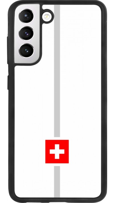 Samsung Galaxy S21 FE 5G Case Hülle - Silikon schwarz Kanton CH weiss