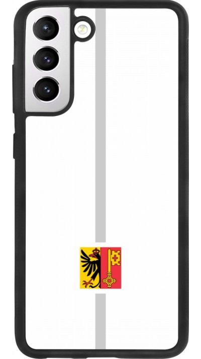Samsung Galaxy S21 FE 5G Case Hülle - Silikon schwarz Kanton GE weiss