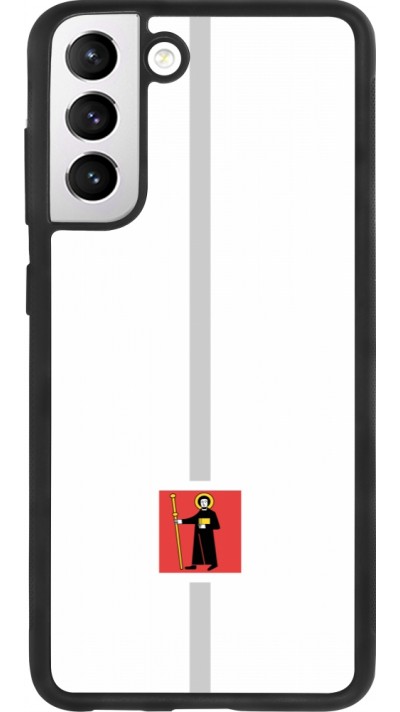 Samsung Galaxy S21 FE 5G Case Hülle - Silikon schwarz Kanton GL weiss