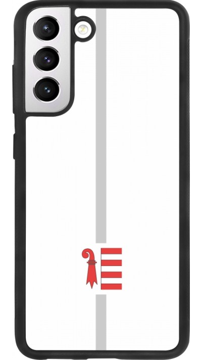 Samsung Galaxy S21 FE 5G Case Hülle - Silikon schwarz Kanton JU weiss