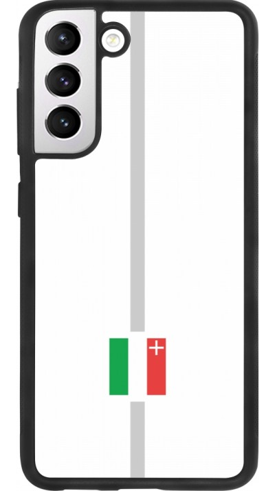 Samsung Galaxy S21 FE 5G Case Hülle - Silikon schwarz Kanton NE weiss