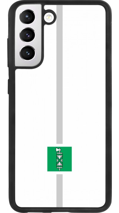 Samsung Galaxy S21 FE 5G Case Hülle - Silikon schwarz Kanton SG weiss