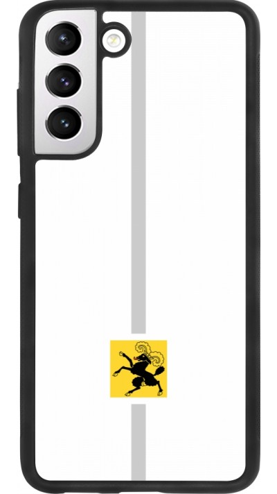 Samsung Galaxy S21 FE 5G Case Hülle - Silikon schwarz Kanton SH weiss
