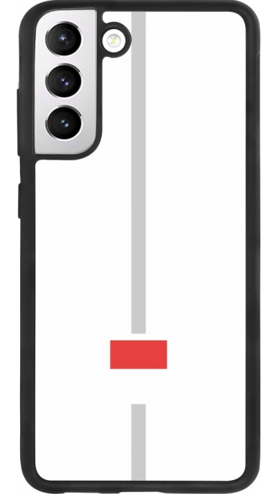 Samsung Galaxy S21 FE 5G Case Hülle - Silikon schwarz Kanton SO weiss