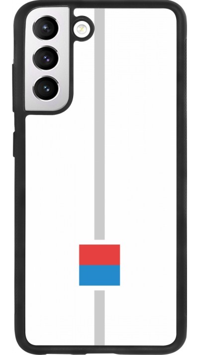 Samsung Galaxy S21 FE 5G Case Hülle - Silikon schwarz Kanton TI weiss