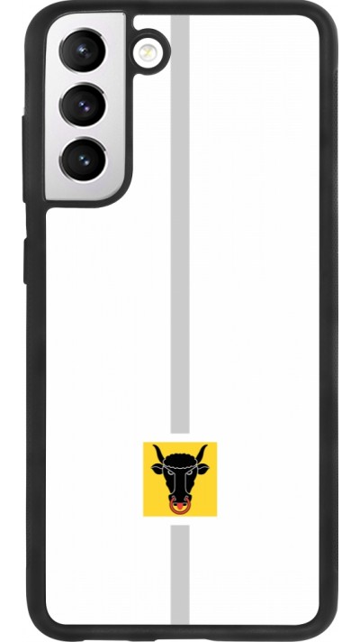 Samsung Galaxy S21 FE 5G Case Hülle - Silikon schwarz Kanton UR weiss