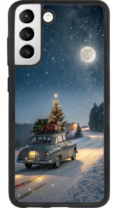 Coque Samsung Galaxy S21 FE 5G - Silicone rigide noir Christmas 25 Car with Tree Xmas