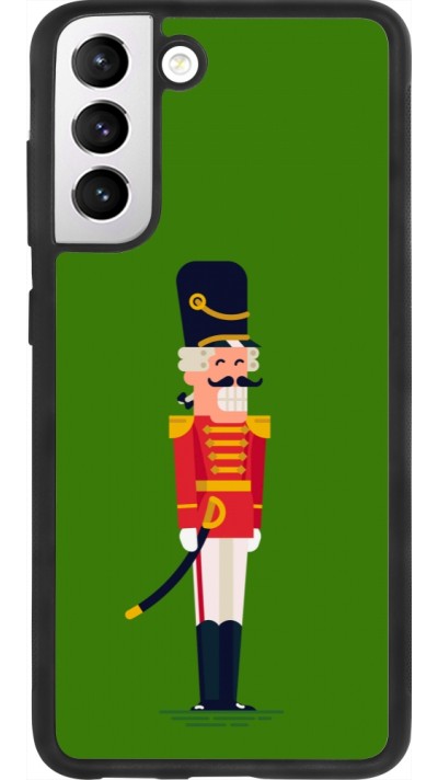 Coque Samsung Galaxy S21 FE 5G - Silicone rigide noir Christmas 25 Nutcracker Green