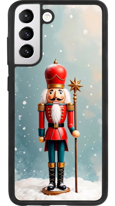 Coque Samsung Galaxy S21 FE 5G - Silicone rigide noir Christmas 25 Nutcracker Snow