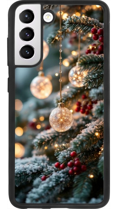 Coque Samsung Galaxy S21 FE 5G - Silicone rigide noir Christmas 25 Xmas Decorated Tree