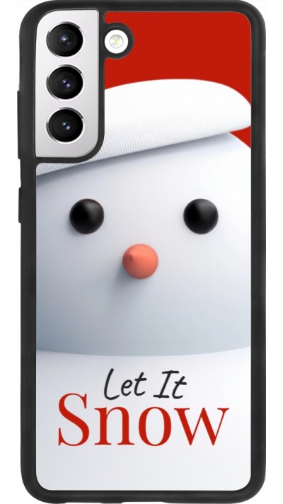 Coque Samsung Galaxy S21 FE 5G - Silicone rigide noir Christmas 25 Xmas Snowman