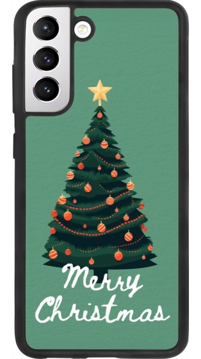 Coque Samsung Galaxy S21 FE 5G - Silicone rigide noir Christmas 25 Xmas Tree