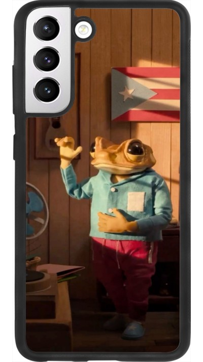 Coque Samsung Galaxy S21 FE 5G - Silicone rigide noir Dancing frog DTMF