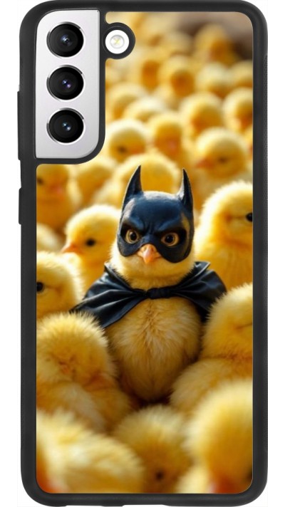 Coque Samsung Galaxy S21 FE 5G - Silicone rigide noir Easter 2026 Chicken Batman