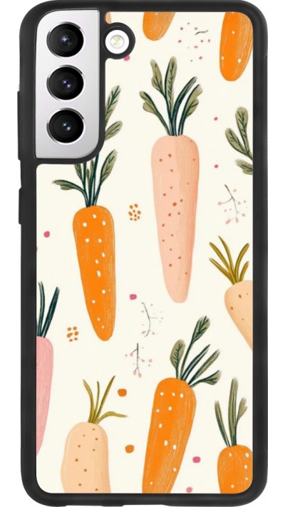 Coque Samsung Galaxy S21 FE 5G - Silicone rigide noir Easter 2026 Illustration carrots