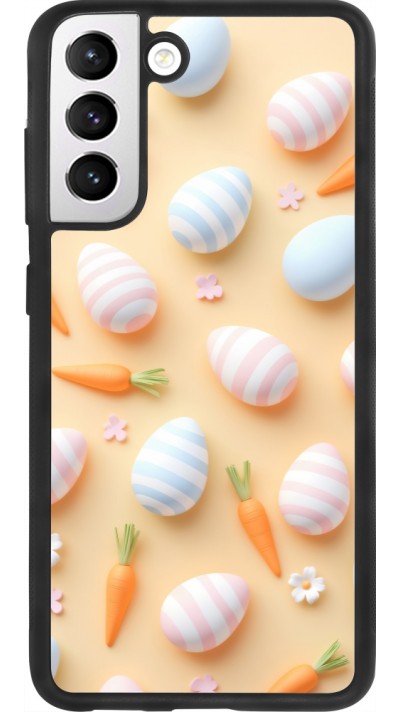 Coque Samsung Galaxy S21 FE 5G - Silicone rigide noir Easter 2026 Pattern Easter