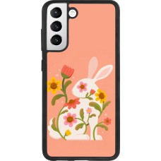 Coque Samsung Galaxy S21 FE 5G - Silicone rigide noir Easter 2026 Rabbit collage