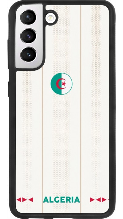 Coque Samsung Galaxy S21 FE 5G - Silicone rigide noir Maillot de football Algérie 2026 personnalisable