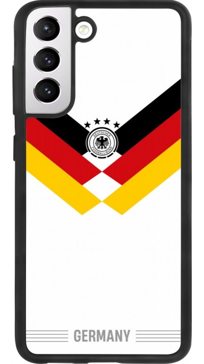 Coque Samsung Galaxy S21 FE 5G - Silicone rigide noir Maillot de football Allemagne 2026 personnalisable