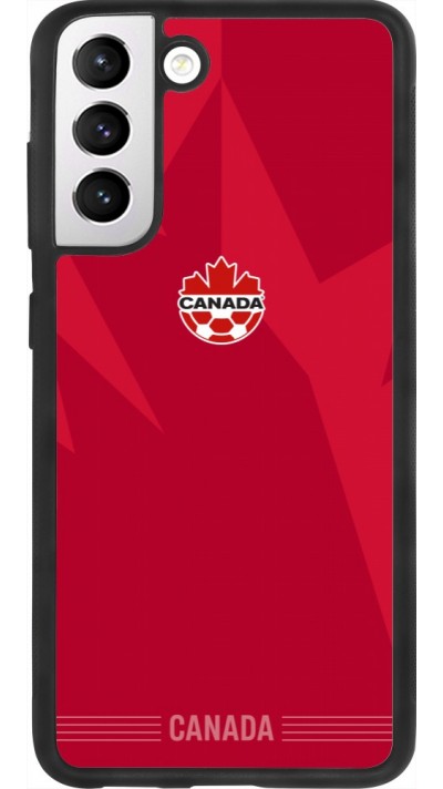 Coque Samsung Galaxy S21 FE 5G - Silicone rigide noir Maillot de football Canada 2026 personnalisable