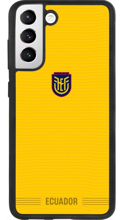 Coque Samsung Galaxy S21 FE 5G - Silicone rigide noir Maillot de football E?quateur 2026 personnalisable