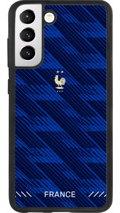 Coque Samsung Galaxy S21 FE 5G - Silicone rigide noir Maillot de football France 2026 personnalisable