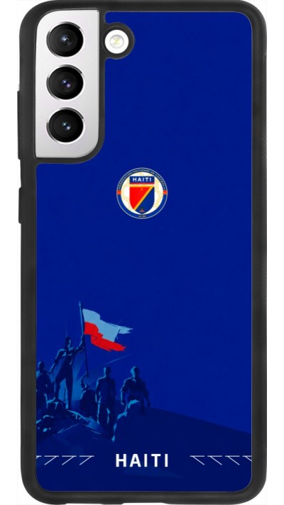 Coque Samsung Galaxy S21 FE 5G - Silicone rigide noir Maillot de football Haiti 2026 personnalisable
