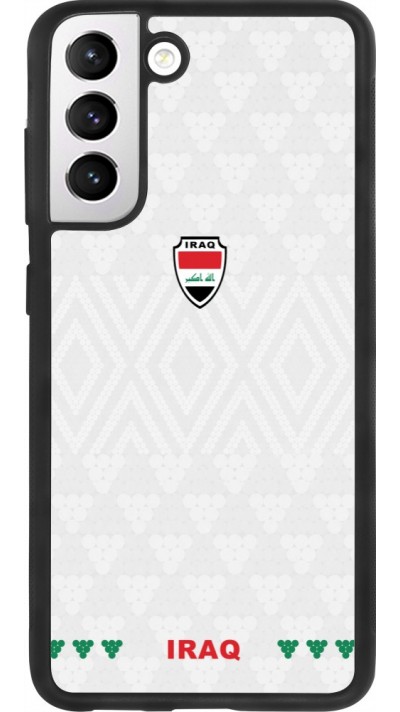 Coque Samsung Galaxy S21 FE 5G - Silicone rigide noir Maillot de football Irak 2026 personnalisable