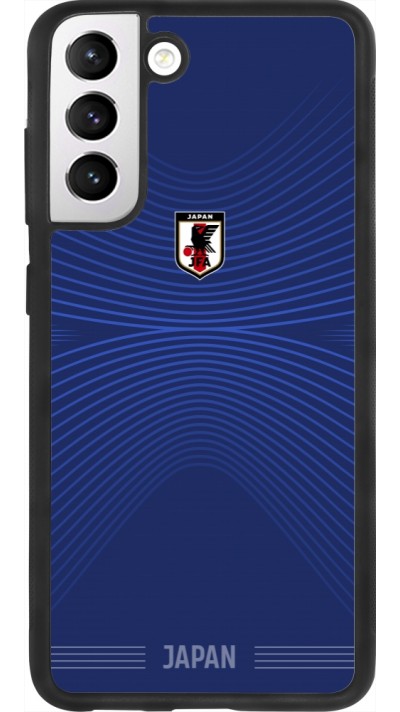 Coque Samsung Galaxy S21 FE 5G - Silicone rigide noir Maillot de football Japon 2026 personnalisable