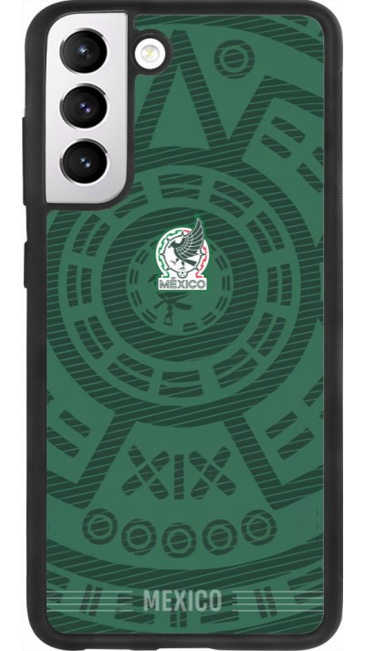 Coque Samsung Galaxy S21 FE 5G - Silicone rigide noir Maillot de football Mexique 2026 personnalisable