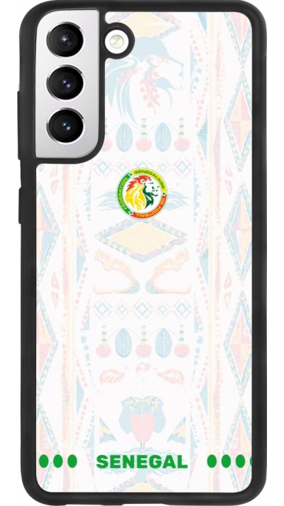 Coque Samsung Galaxy S21 FE 5G - Silicone rigide noir Maillot de football Sénégal 2026 personnalisable