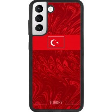 Coque Samsung Galaxy S21 FE 5G - Silicone rigide noir Maillot de football Turquie 2026 personnalisable