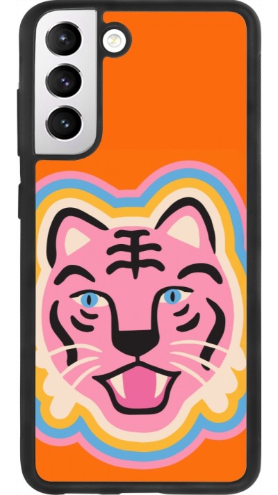 Coque Samsung Galaxy S21 FE 5G - Silicone rigide noir Lion colors 2026