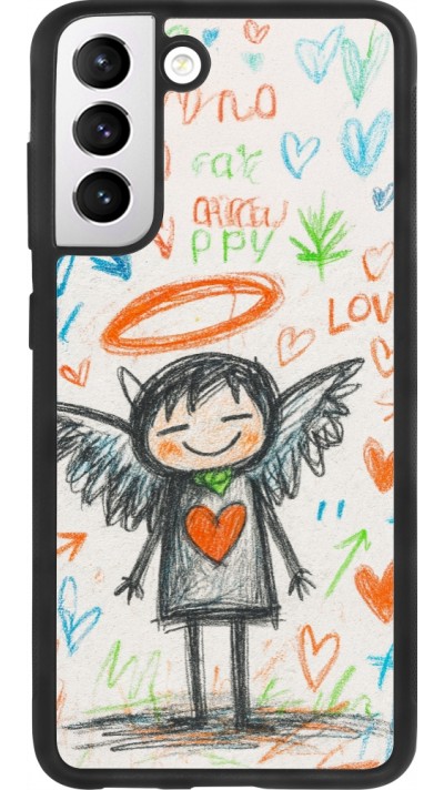 Samsung Galaxy S21 FE 5G Case Hülle - Silikon schwarz Little Angel Sketch Love