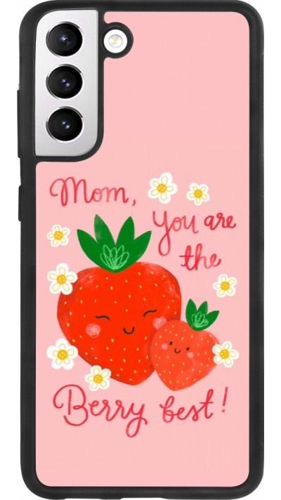Coque Samsung Galaxy S21 FE 5G - Silicone rigide noir Mom 2026 Berry best
