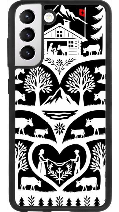 Coque Samsung Galaxy S21 FE 5G - Silicone rigide noir Poya Suisse 2 noir
