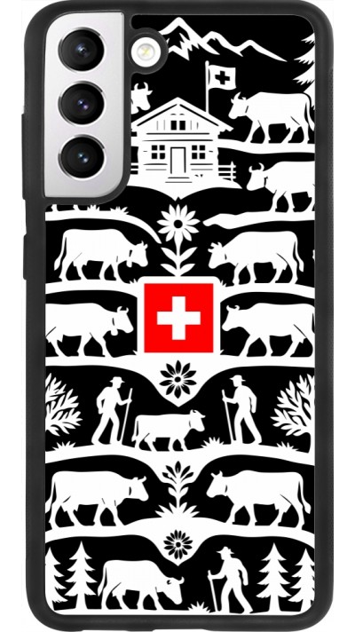 Coque Samsung Galaxy S21 FE 5G - Silicone rigide noir Poya Suisse 3 noir