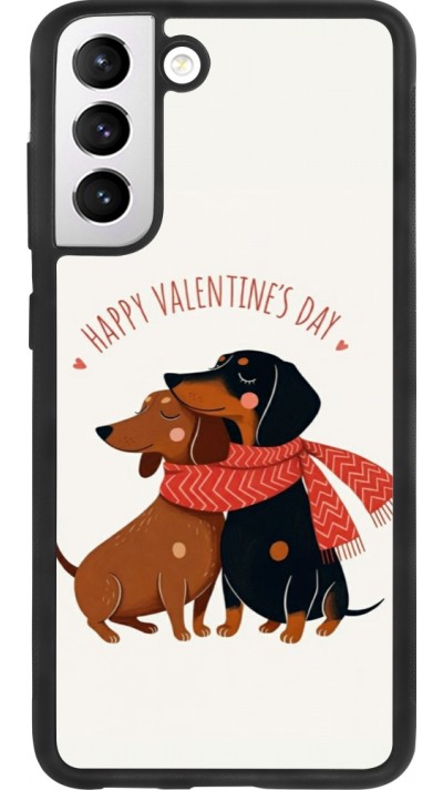 Coque Samsung Galaxy S21 FE 5G - Silicone rigide noir Saint Valentines Day 26 Happy Valentine