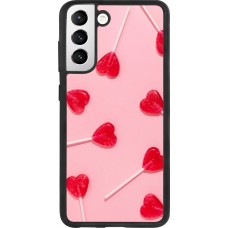 Coque Samsung Galaxy S21 FE 5G - Silicone rigide noir Saint Valentines Day 26 Lollipop