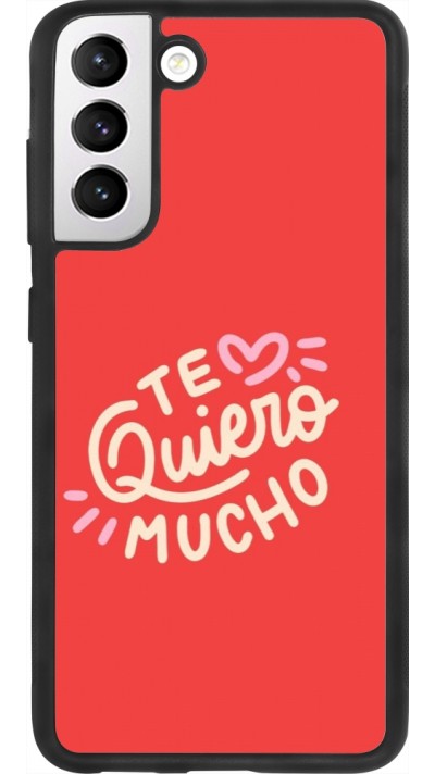 Coque Samsung Galaxy S21 FE 5G - Silicone rigide noir Saint Valentines Day 26 Te quiero mucho