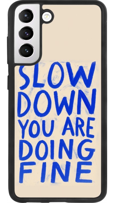 Coque Samsung Galaxy S21 FE 5G - Silicone rigide noir Slow down 2026